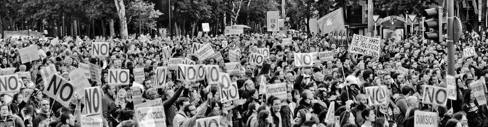 Monochrome of austerity protests in France in the 20th Century