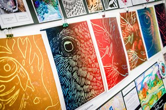 Bright graphic designs