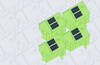 Cover of Nature Energy for January 2023 featuring silhouettes of identical houses, four of which are coloured green with a solar panel fixed to the roof. Title reads Nature Energy and sub heading A shifting sense of solar entitlement
