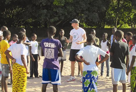 A student on the Football for Peace programme
