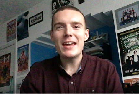 Head and shoulders of student James