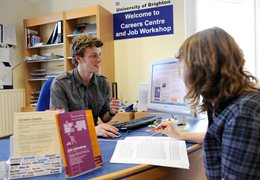 Chatting with a careers advisor