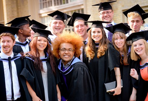 Summer graduates outside Brighton Dome